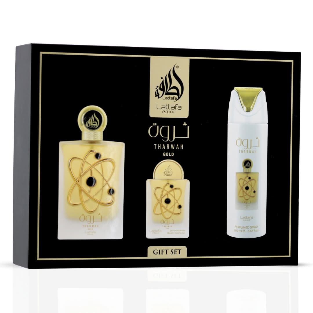 Tharwah Gold Gift Set - Lattafa Perfumes